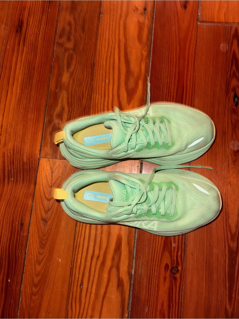 Hoka Women's Mint Green Lightweight Running Sneakers